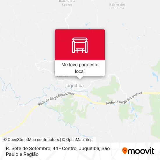 R. Sete de Setembro, 44 - Centro, Juquitiba mapa