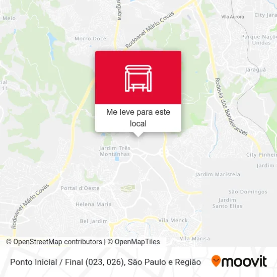 Ponto Inicial / Final (023, 026) mapa
