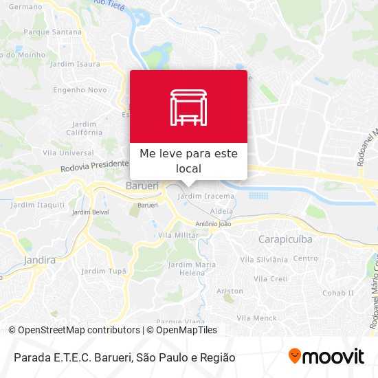 Parada E.T.E.C. Barueri mapa