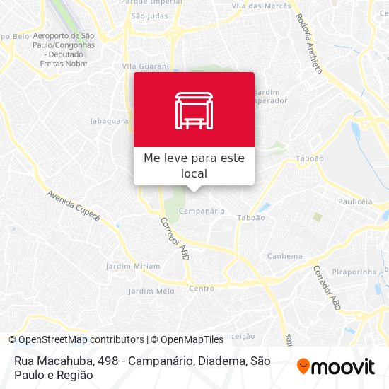 Rua Macahuba, 498 - Campanário, Diadema mapa