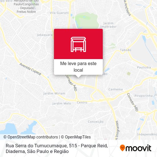Rua Serra do Tumucumaque, 515 - Parque Reid, Diadema mapa
