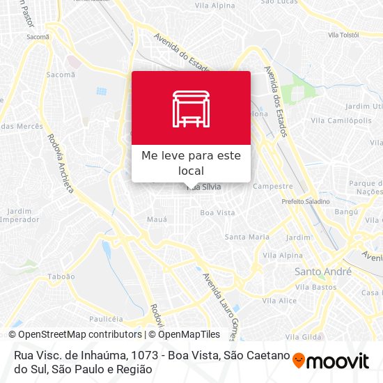 Rua Visc. de Inhaúma, 1073 - Boa Vista, São Caetano do Sul mapa