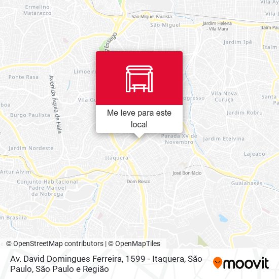 Av. David Domingues Ferreira, 1599 - Itaquera, São Paulo mapa