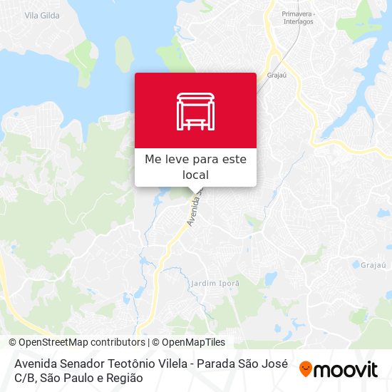 Avenida Senador Teotônio Vilela - Parada São José C / B mapa