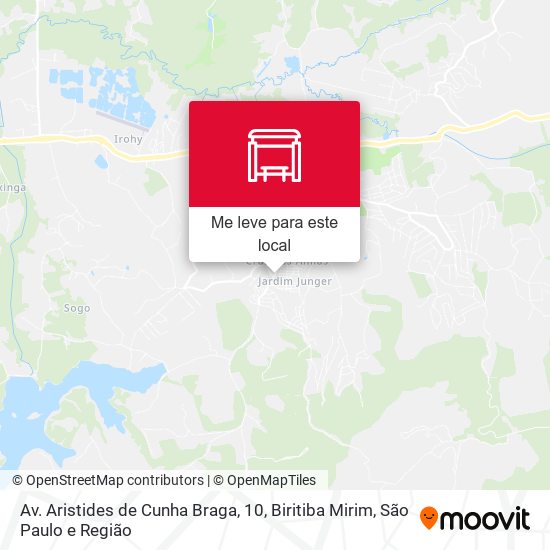 Av. Aristides de Cunha Braga, 10, Biritiba Mirim mapa