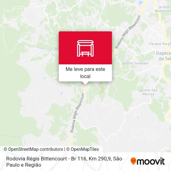 Rodovia Régis Bittencourt - Br 116, Km 290,9 mapa