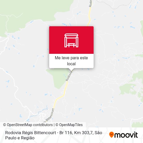 Rodovia Régis Bittencourt - Br 116, Km 303,7 mapa