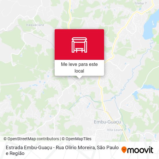 Estrada Embu-Guaçu - Rua Olírio Moreira mapa