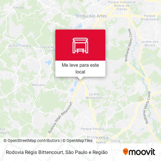 Rodovia Régis Bittencourt mapa