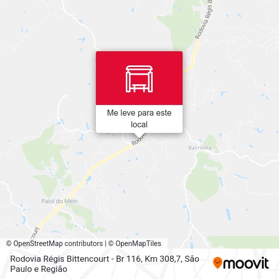 Rodovia Régis Bittencourt - Br 116, Km 308,7 mapa