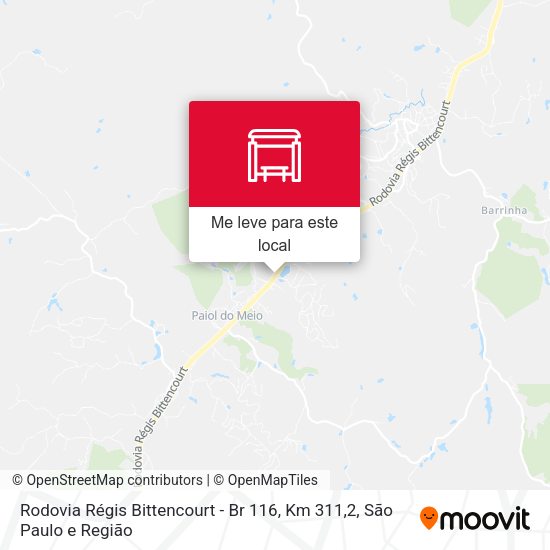Rodovia Régis Bittencourt - Br 116, Km 311,2 mapa