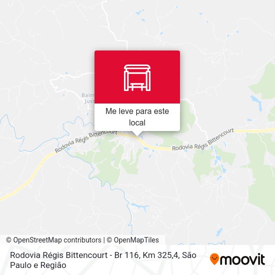 Rodovia Régis Bittencourt - Br 116, Km 325,4 mapa