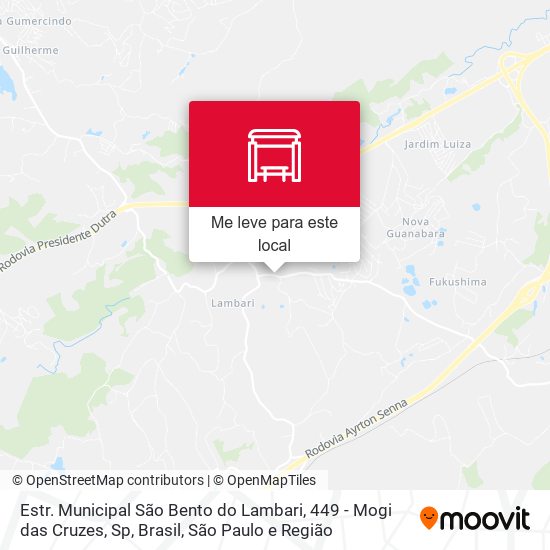 Estr. Municipal São Bento do Lambari, 449 - Mogi das Cruzes, Sp, Brasil mapa