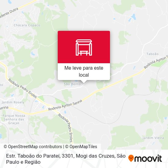 Estr. Taboão do Parateí, 3301, Mogi das Cruzes mapa