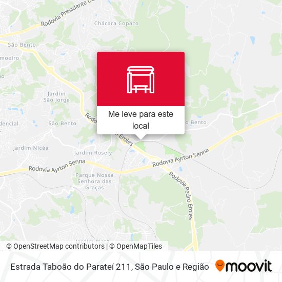 Estrada Taboão do Parateí 211 mapa