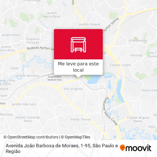 Avenida João Barbosa de Moraes, 1-95 mapa