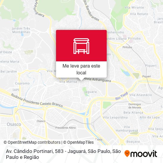 Av. Cândido Portinari, 583 - Jaguará, São Paulo mapa