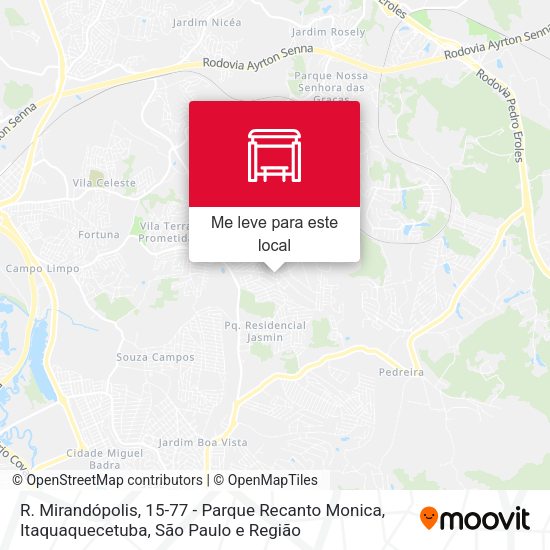 R. Mirandópolis, 15-77 - Parque Recanto Monica, Itaquaquecetuba mapa