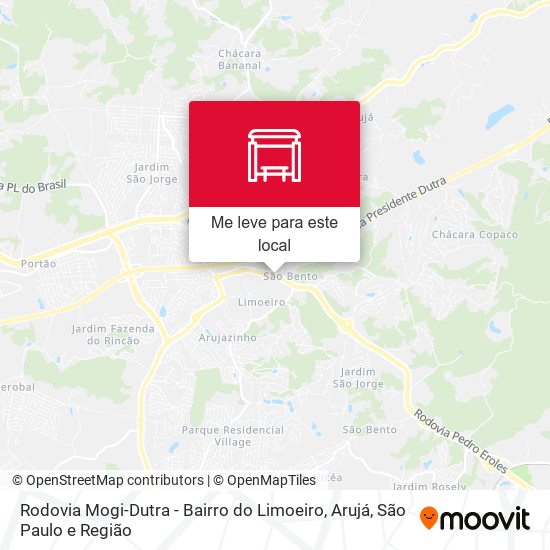 Rodovia Mogi-Dutra - Bairro do Limoeiro, Arujá mapa