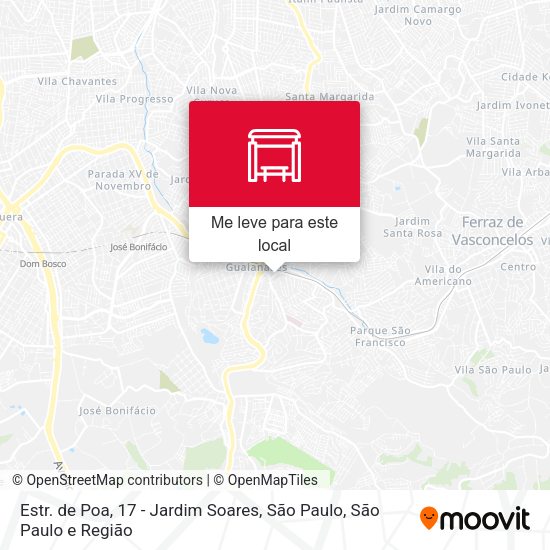 Estr. de Poa, 17 - Jardim Soares, São Paulo mapa