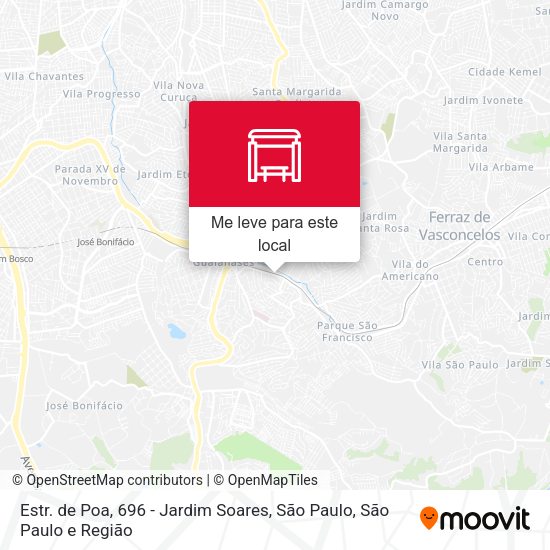 Estr. de Poa, 696 - Jardim Soares, São Paulo mapa