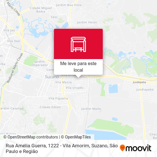 Rua Amélia Guerra, 1222 - Vila Amorim, Suzano mapa