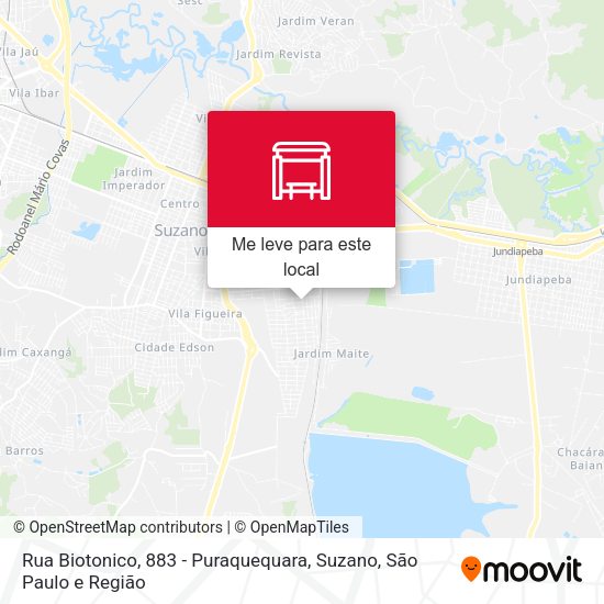Rua Biotonico, 883 - Puraquequara, Suzano mapa