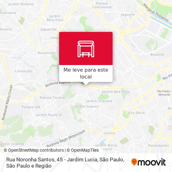 Rua Noronha Santos, 45 - Jardim Lucia, São Paulo mapa