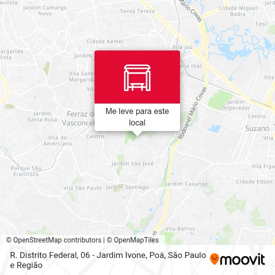 R. Distrito Federal, 06 - Jardim Ivone, Poá mapa