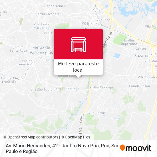 Av. Mário Hernandes, 42 - Jardim Nova Poa, Poá mapa