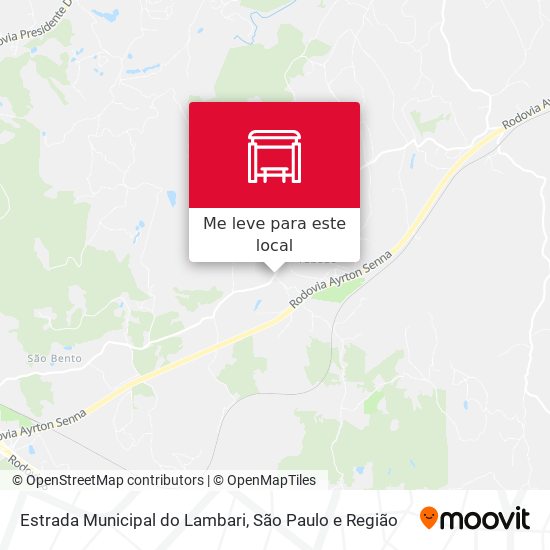 Estrada Municipal do Lambari mapa