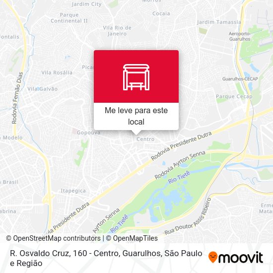 R. Osvaldo Cruz, 160 - Centro, Guarulhos mapa