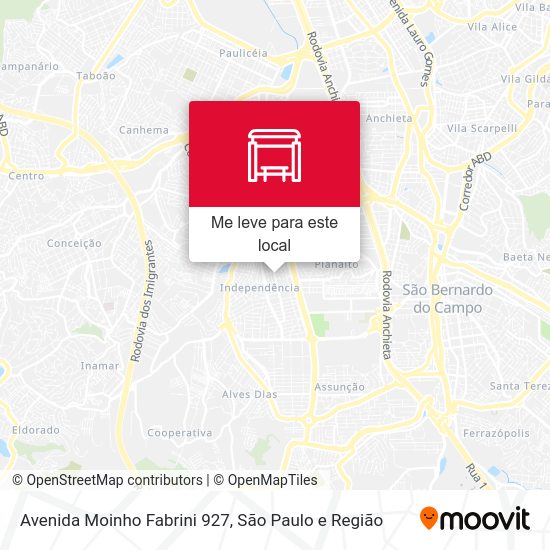 Avenida Moinho Fabrini 927 mapa