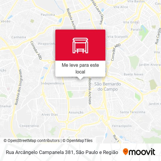 Rua Arcângelo Campanela 381 mapa