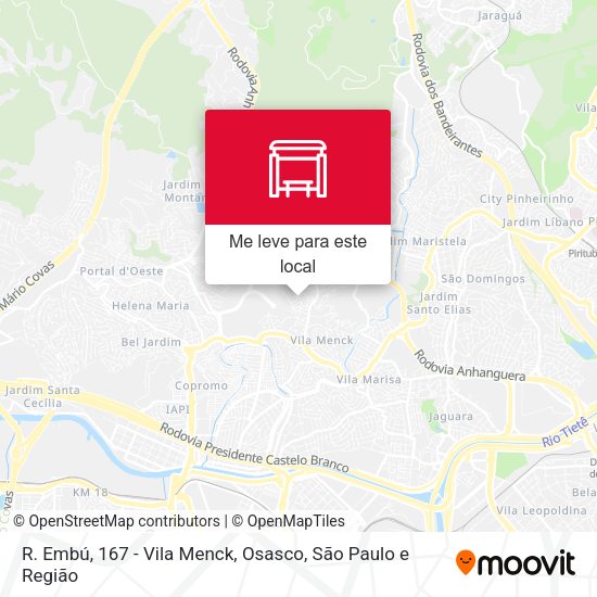 R. Embú, 167 - Vila Menck, Osasco mapa