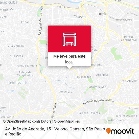 Av. João de Andrade, 15 - Veloso, Osasco mapa