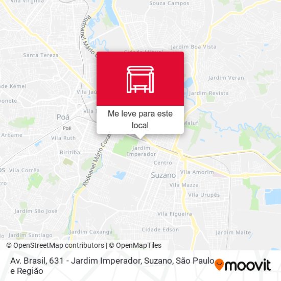 Av. Brasil, 631 - Jardim Imperador, Suzano mapa