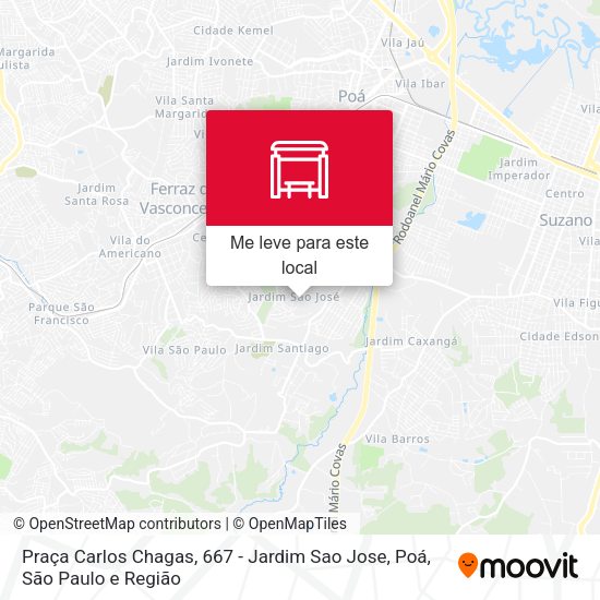 Praça Carlos Chagas, 667 - Jardim Sao Jose, Poá mapa