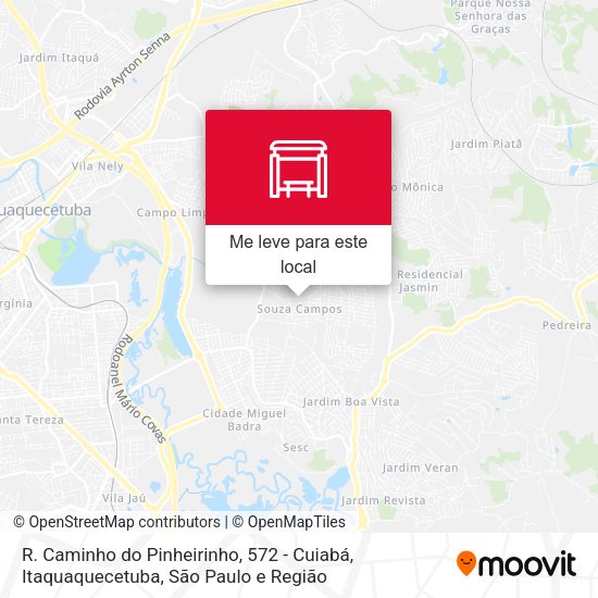 R. Caminho do Pinheirinho, 572 - Cuiabá, Itaquaquecetuba mapa