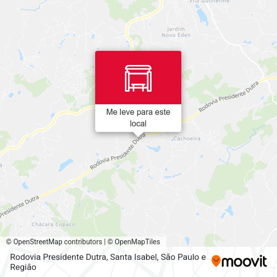 Rodovia Presidente Dutra, Santa Isabel mapa