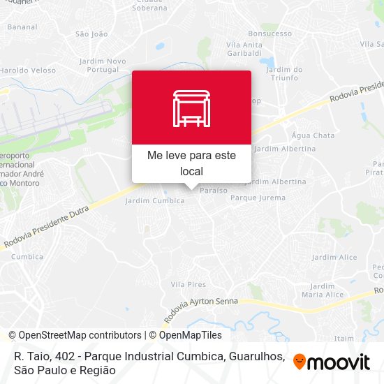 R. Taio, 402 - Parque Industrial Cumbica, Guarulhos mapa