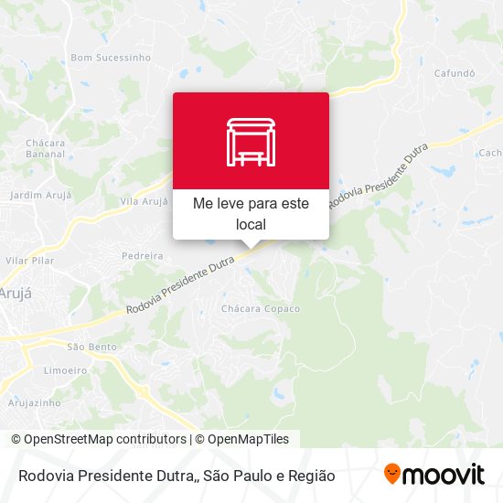 Rodovia Presidente Dutra, mapa