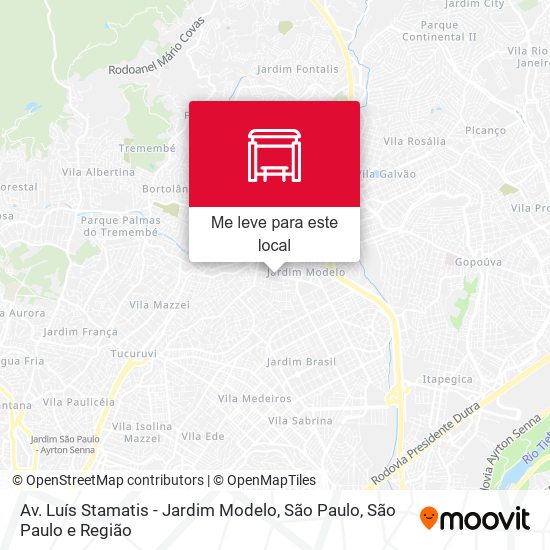Av. Luís Stamatis - Jardim Modelo, São Paulo mapa