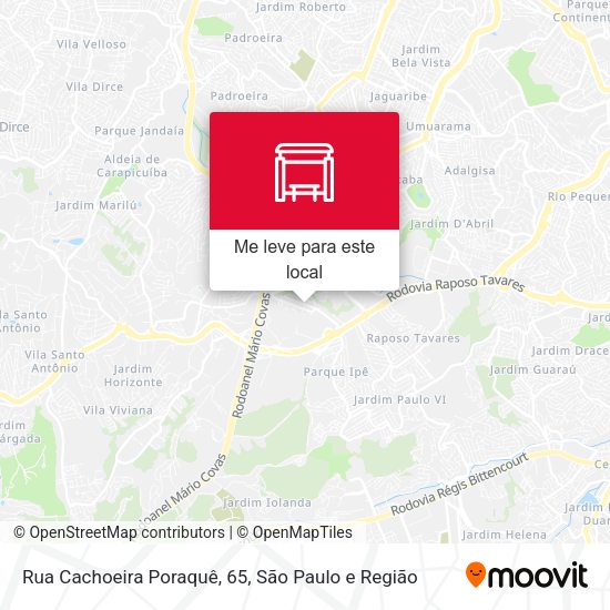 Rua Cachoeira Poraquê, 65 mapa