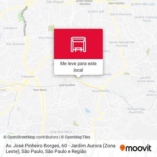 Av. José Pinheiro Borges, 60 - Jardim Aurora (Zona Leste), São Paulo mapa