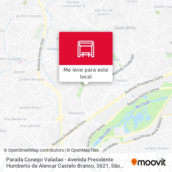 Parada Conego Valadao - Avenida Presidente Humberto de Alencar Castelo Branco, 3621 mapa