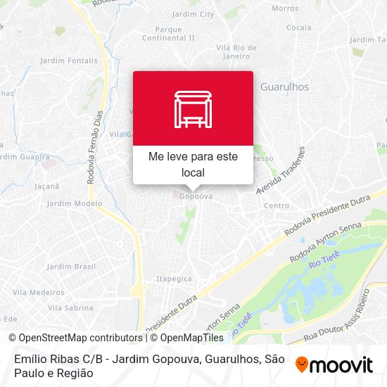 Emílio Ribas C / B - Jardim Gopouva, Guarulhos mapa
