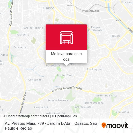 Av. Prestes Maia, 739 - Jardim D'Abril, Osasco mapa