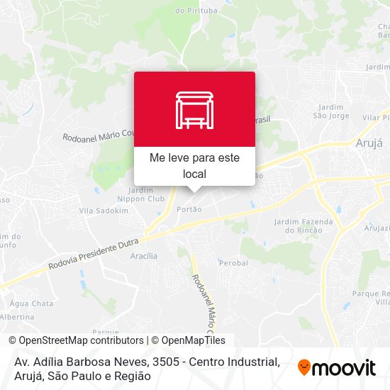 Av. Adília Barbosa Neves, 3505 - Centro Industrial, Arujá mapa