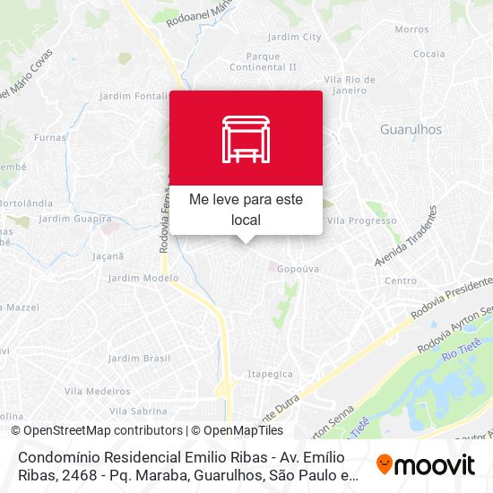 Condomínio Residencial Emilio Ribas - Av. Emílio Ribas, 2468 - Pq. Maraba, Guarulhos mapa